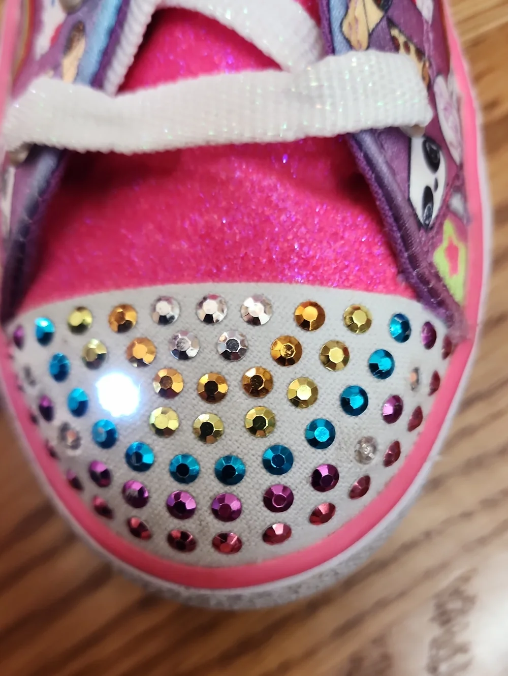 Skechers Twinkle Toes Emoji High-Top Sneakers, VGUC, Working, Girl's Size 2